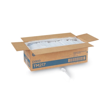 Dixie Plastic Cutlery, Heavy Mediumweight Teaspoons, White, 1000PK TM217